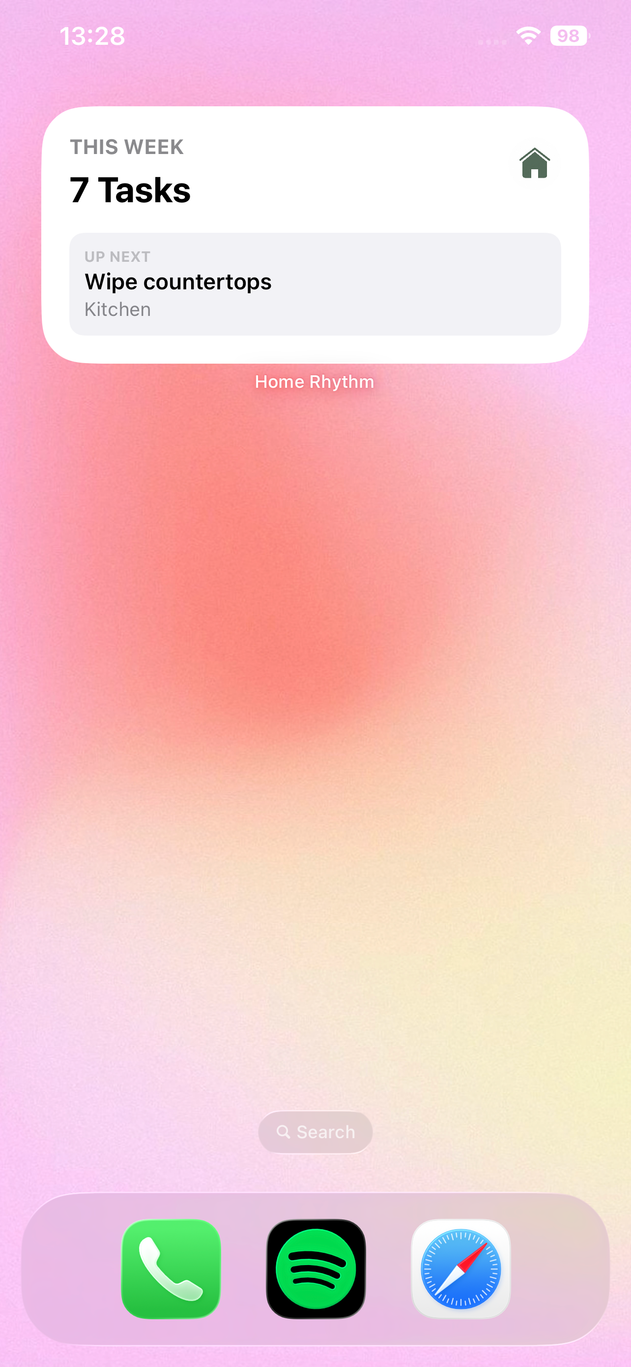 Home Rhythm App Timeline Screen
